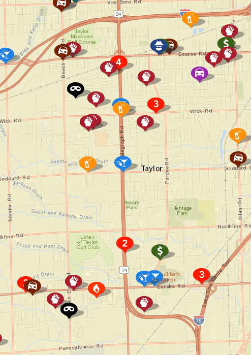 Taylor crime mapping